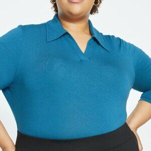 Universal Standard Aalto Polo in Midnight Rain Small (14-16)